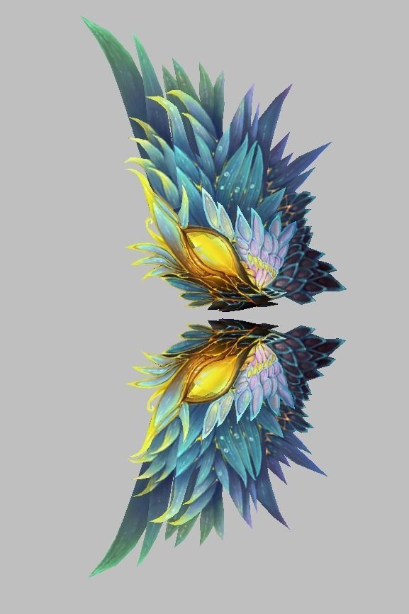 King Blue Wing Low-poly 3D model_13