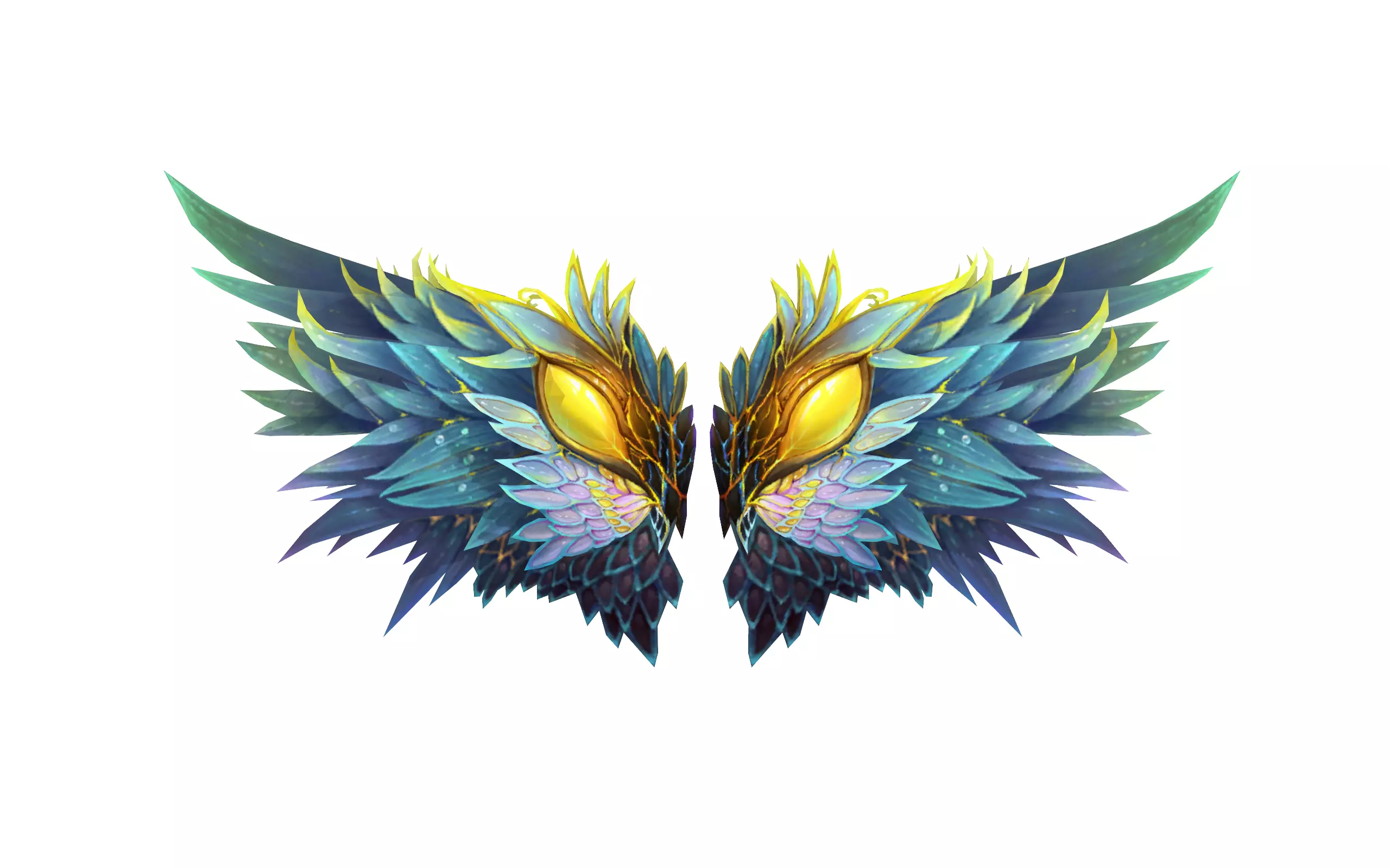 King Blue Wing Low-poly 3D model_0