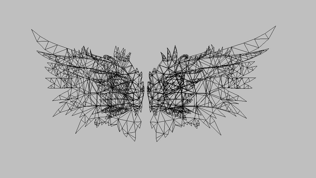 King Blue Wing Low-poly 3D model_14