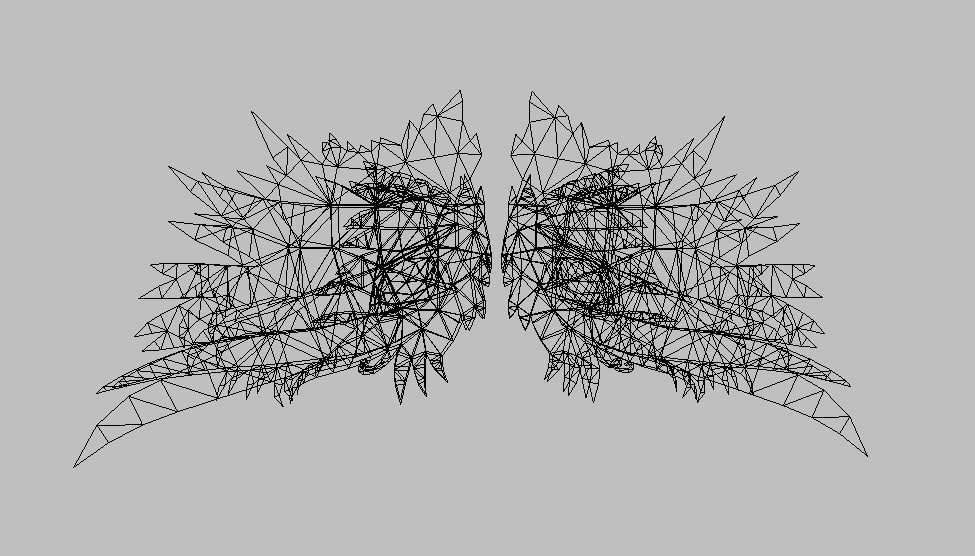 King Blue Wing Low-poly 3D model_6