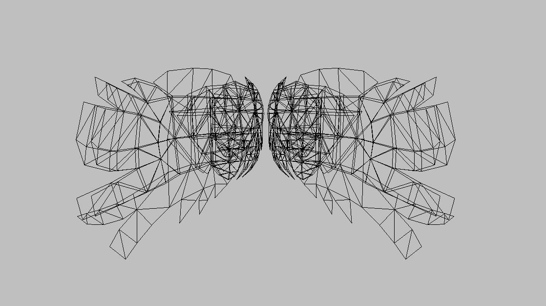 Blue Wing Low-poly 3D model_15