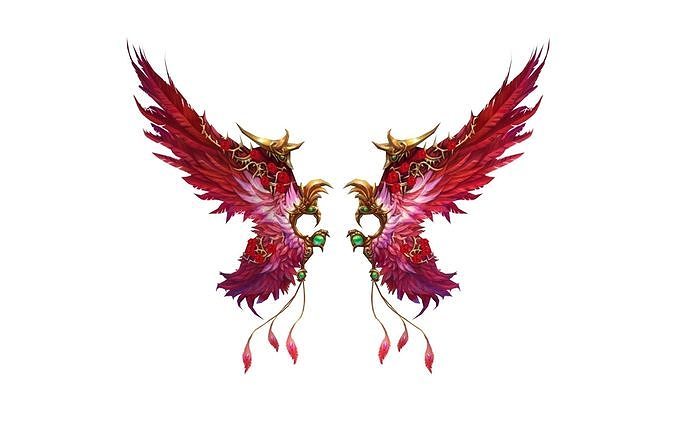 rose Wing Low-poly 3D model