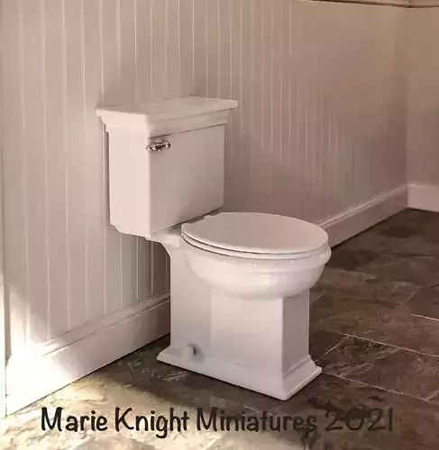 12th scale Classic Bathroom Toilet for dollhouses 3D print model