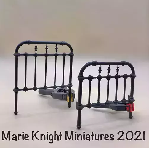 12th scale Vintage Iron Bed for dollhouses