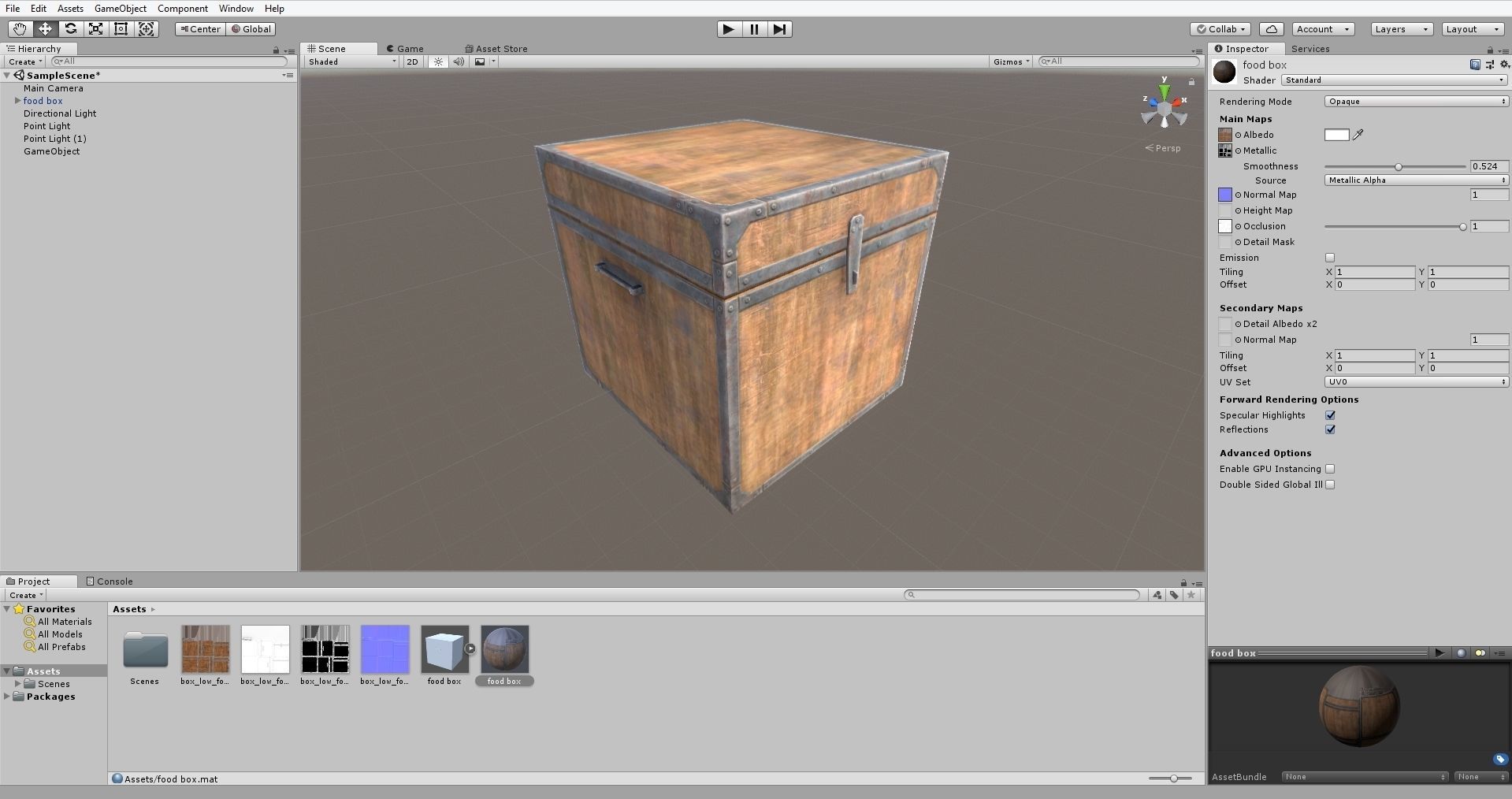 Food box Low-poly 3D model_4