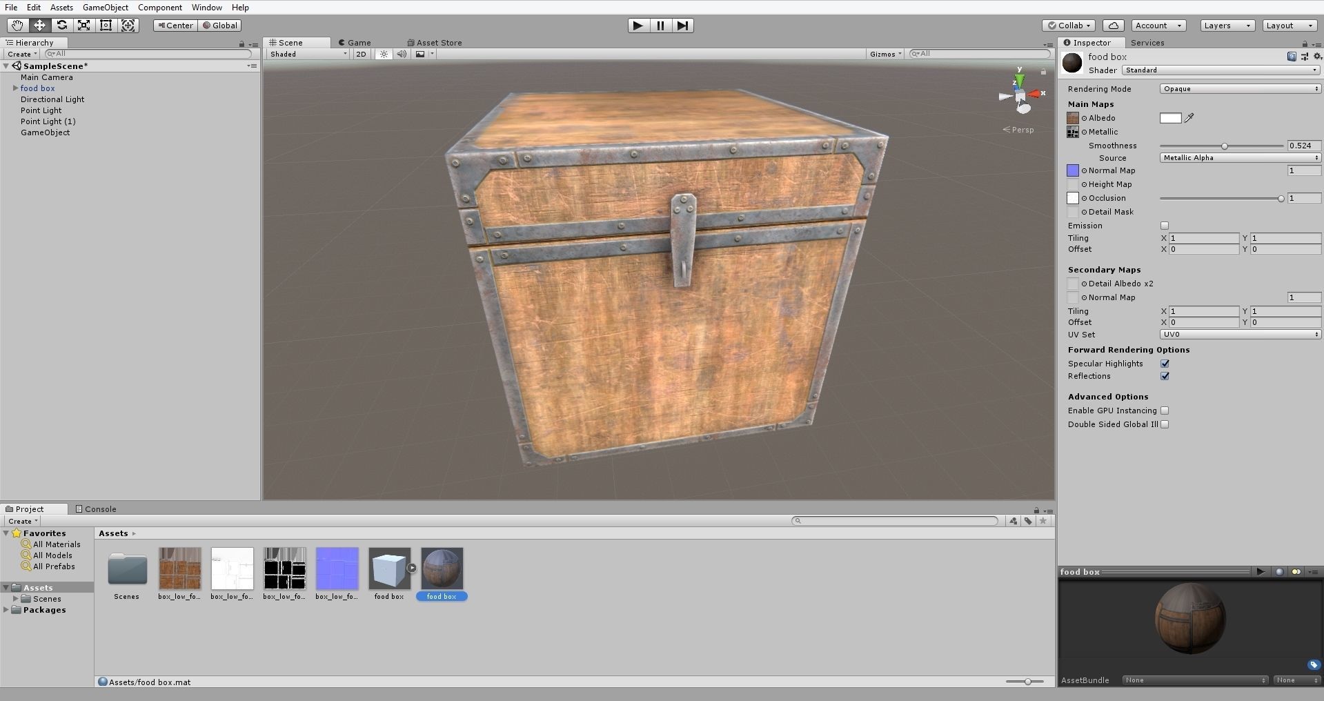 Food box Low-poly 3D model_5