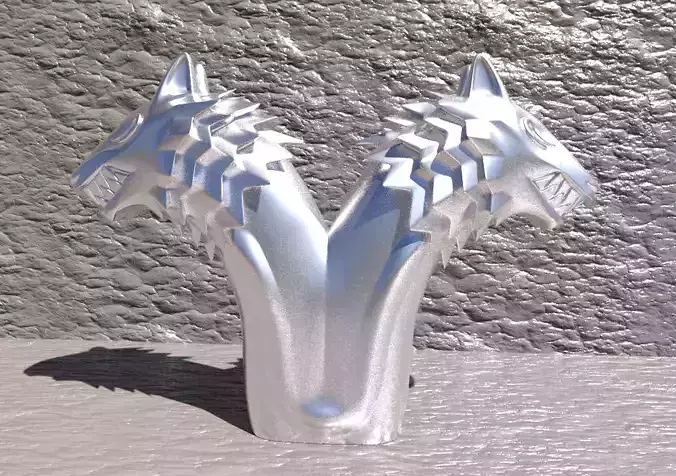 Wolves Symmetric Item 3D print model