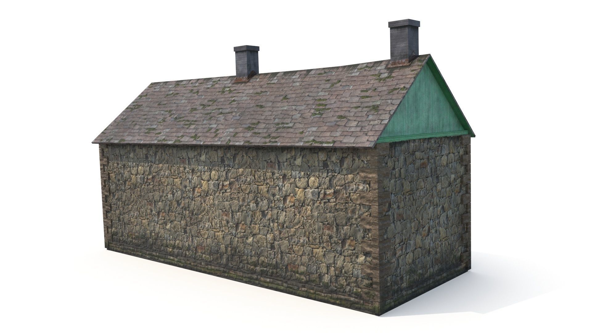 Old stone cottage 3D model_5