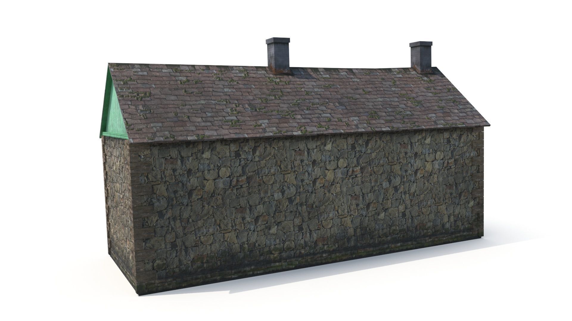 Old stone cottage 3D model_4