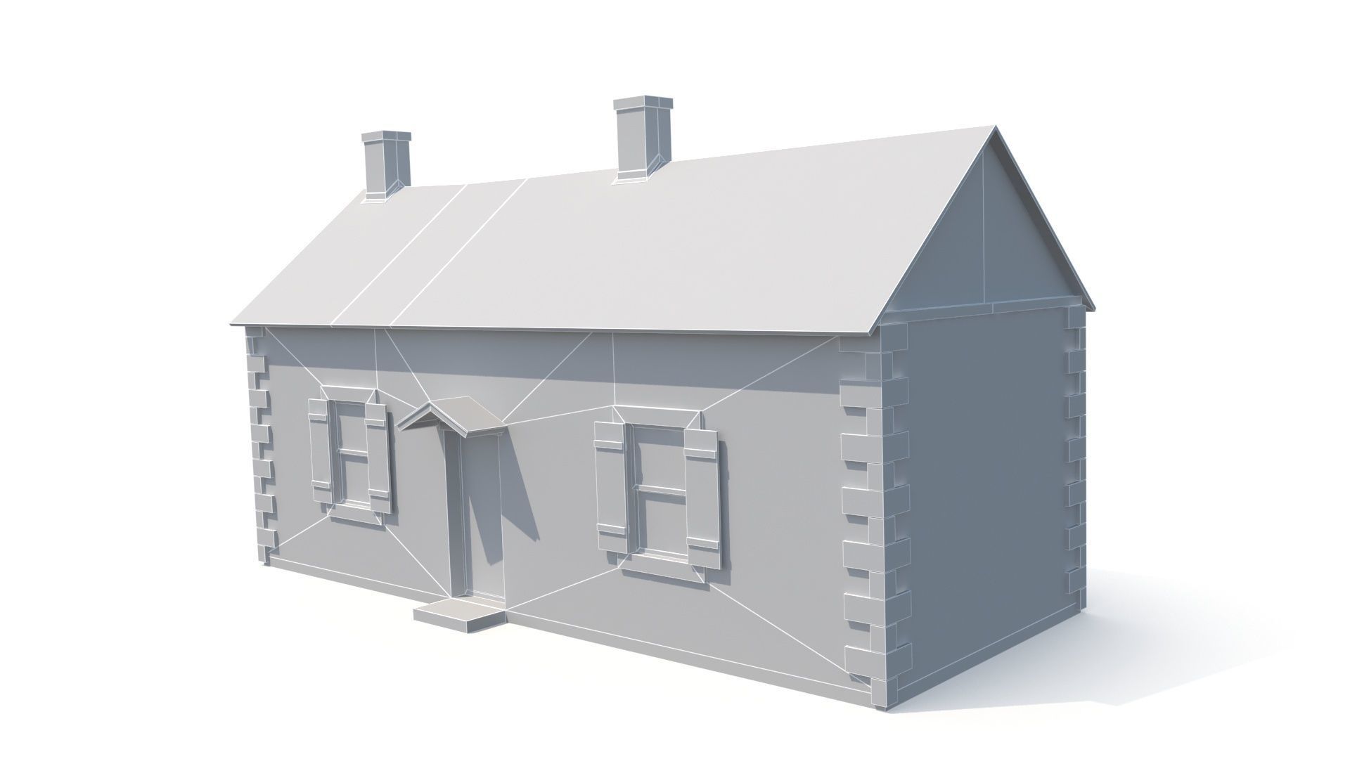 Old stone cottage 3D model_6