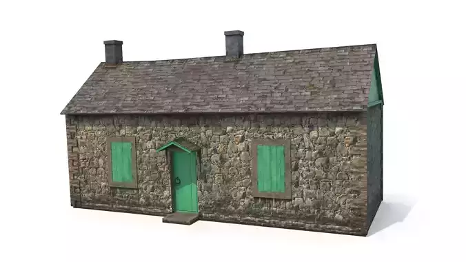 Old stone cottage 3D model