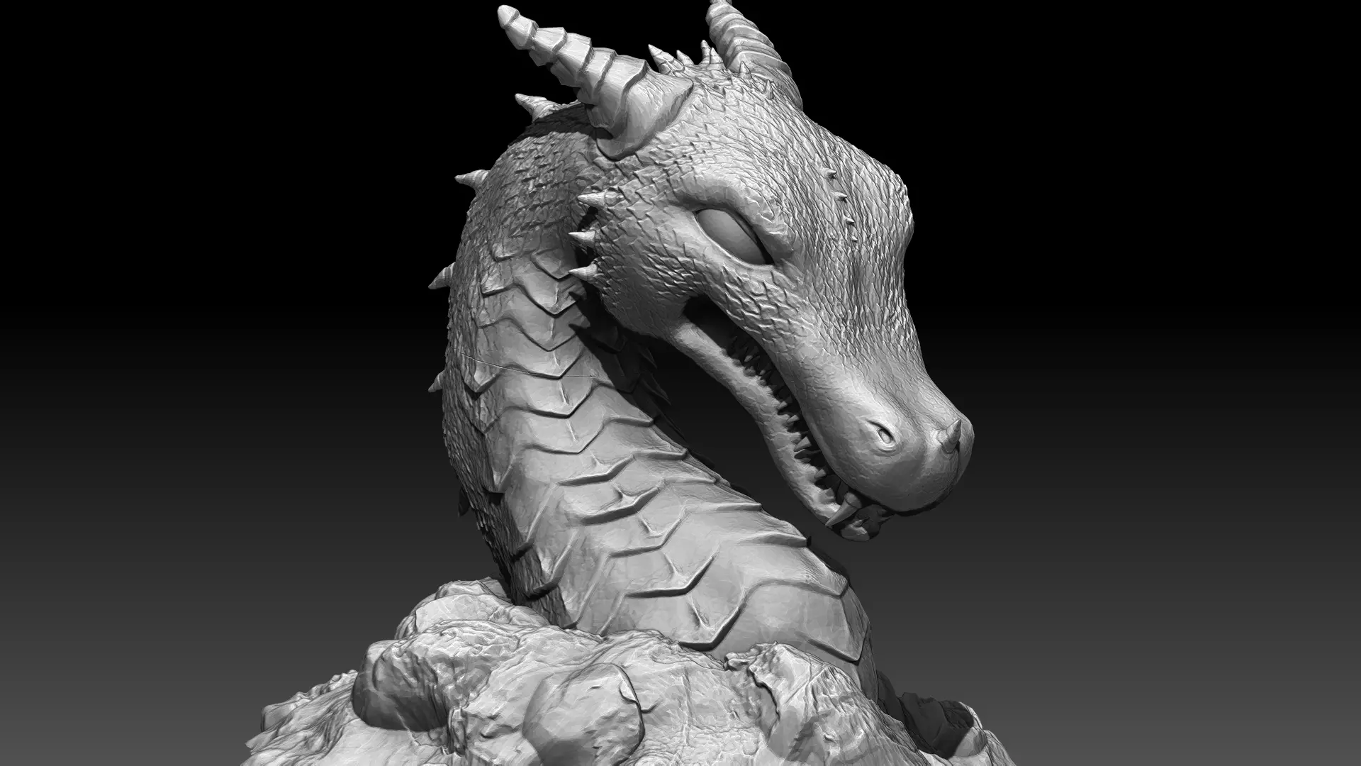 Dragon Bust 3D print model_0