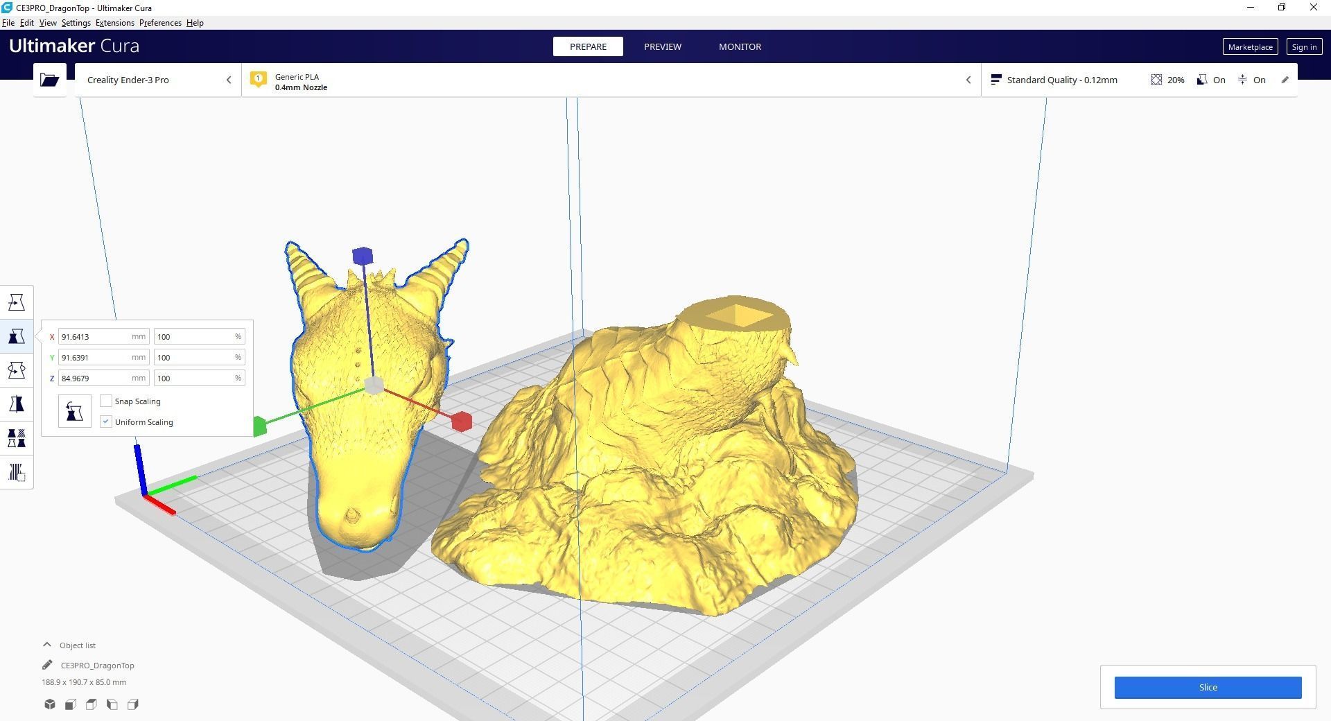Dragon Bust 3D print model_4
