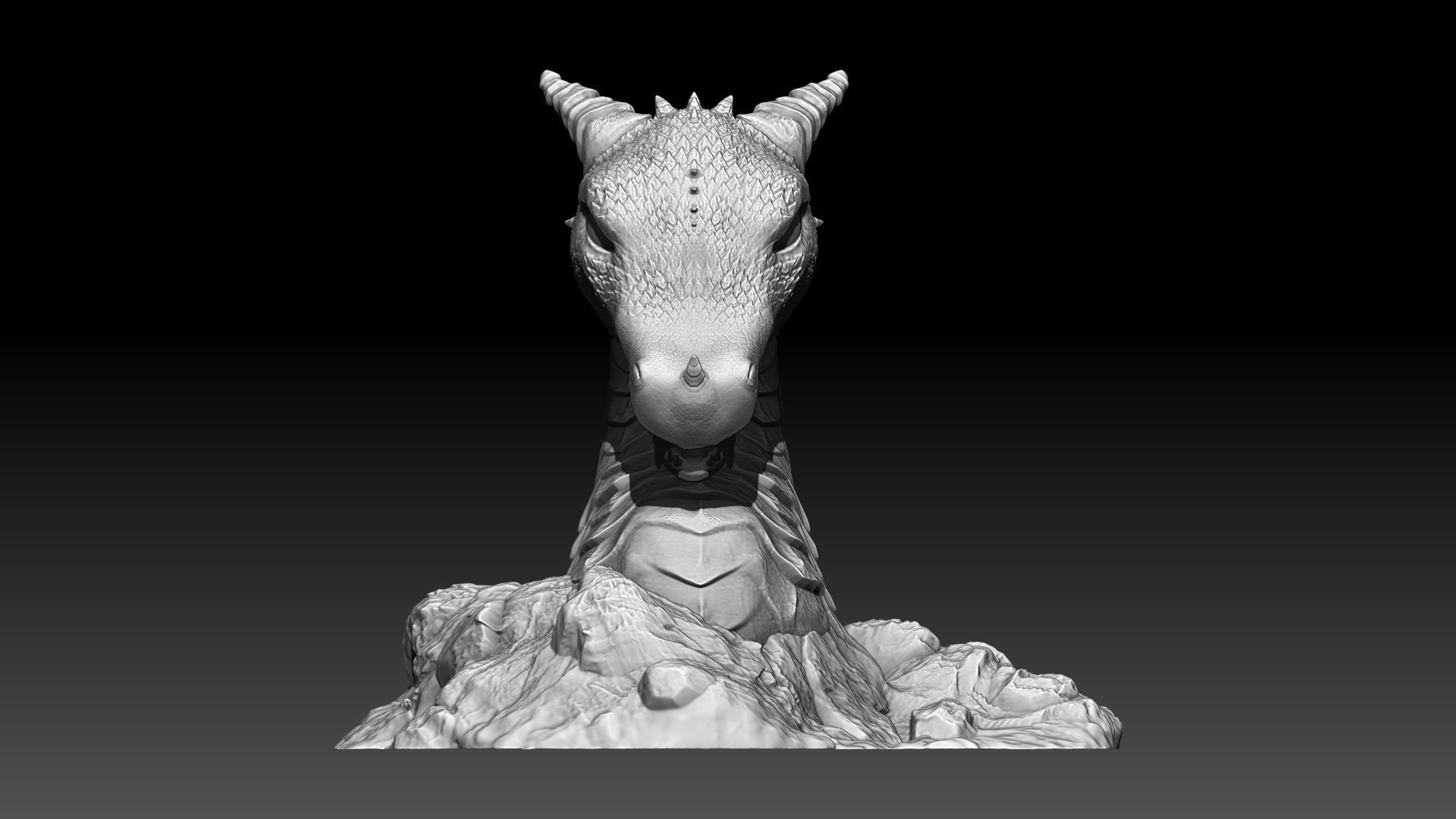 Dragon Bust 3D print model_1