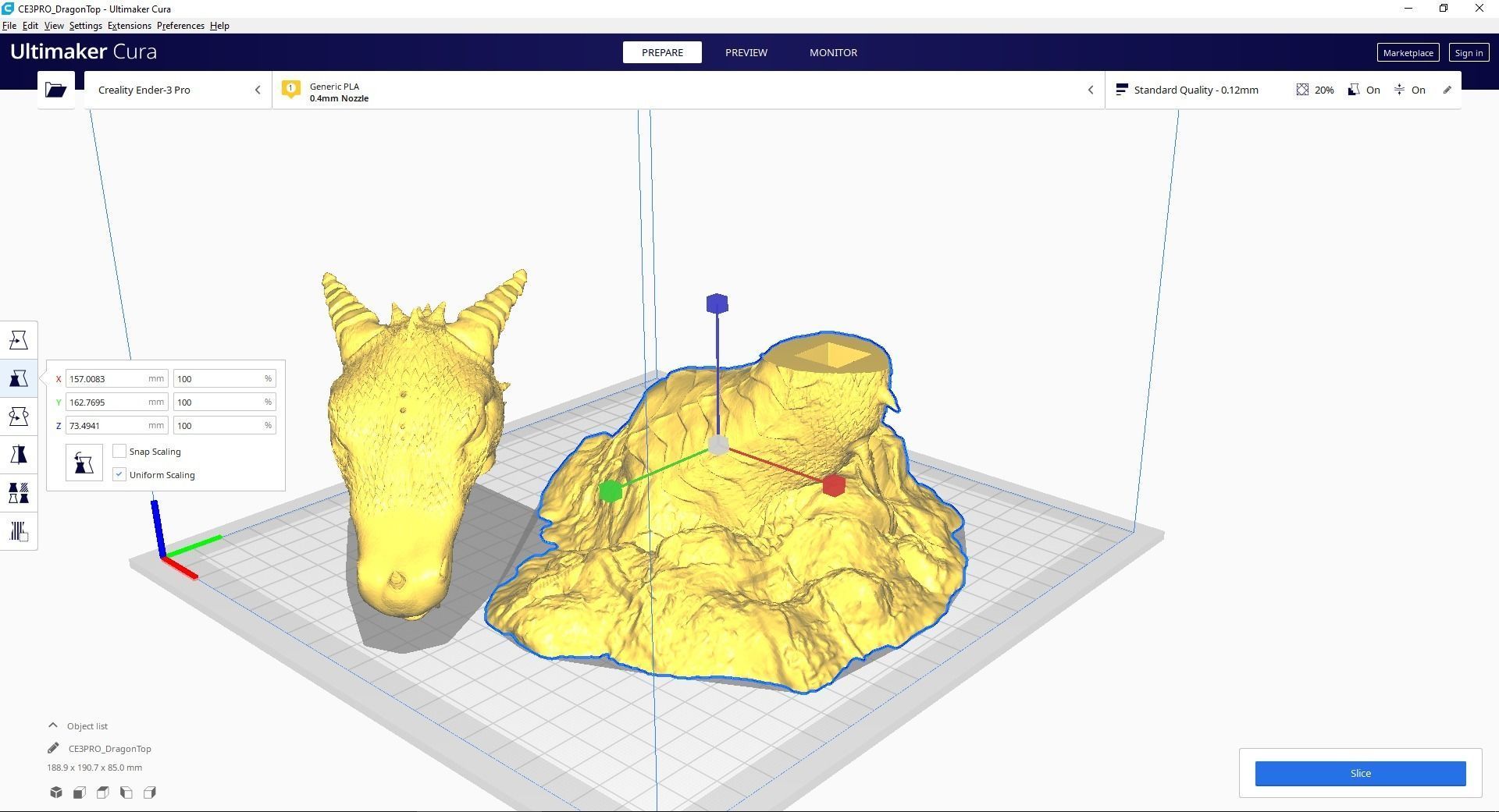 Dragon Bust 3D print model_5