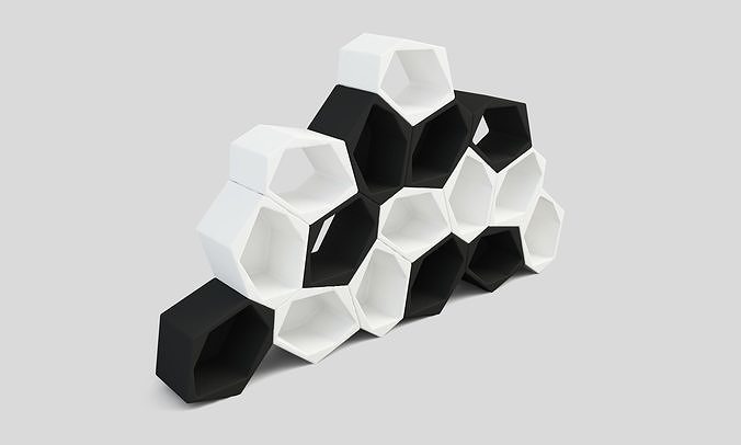 Movisi modular shelving system Low-poly 3D model