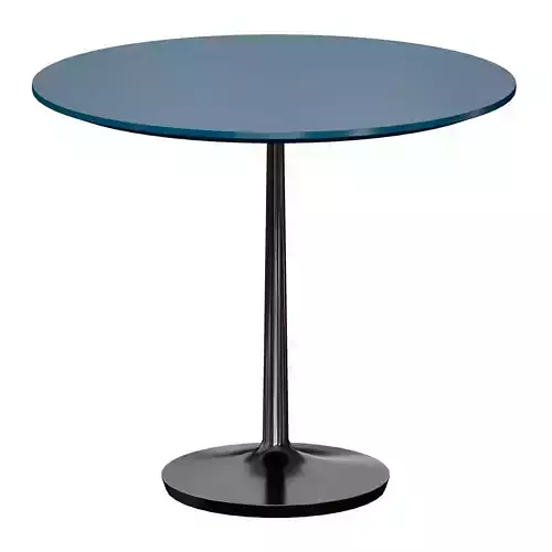 Nero 36 Blue Lacquer Dining Table with Matte Black Base