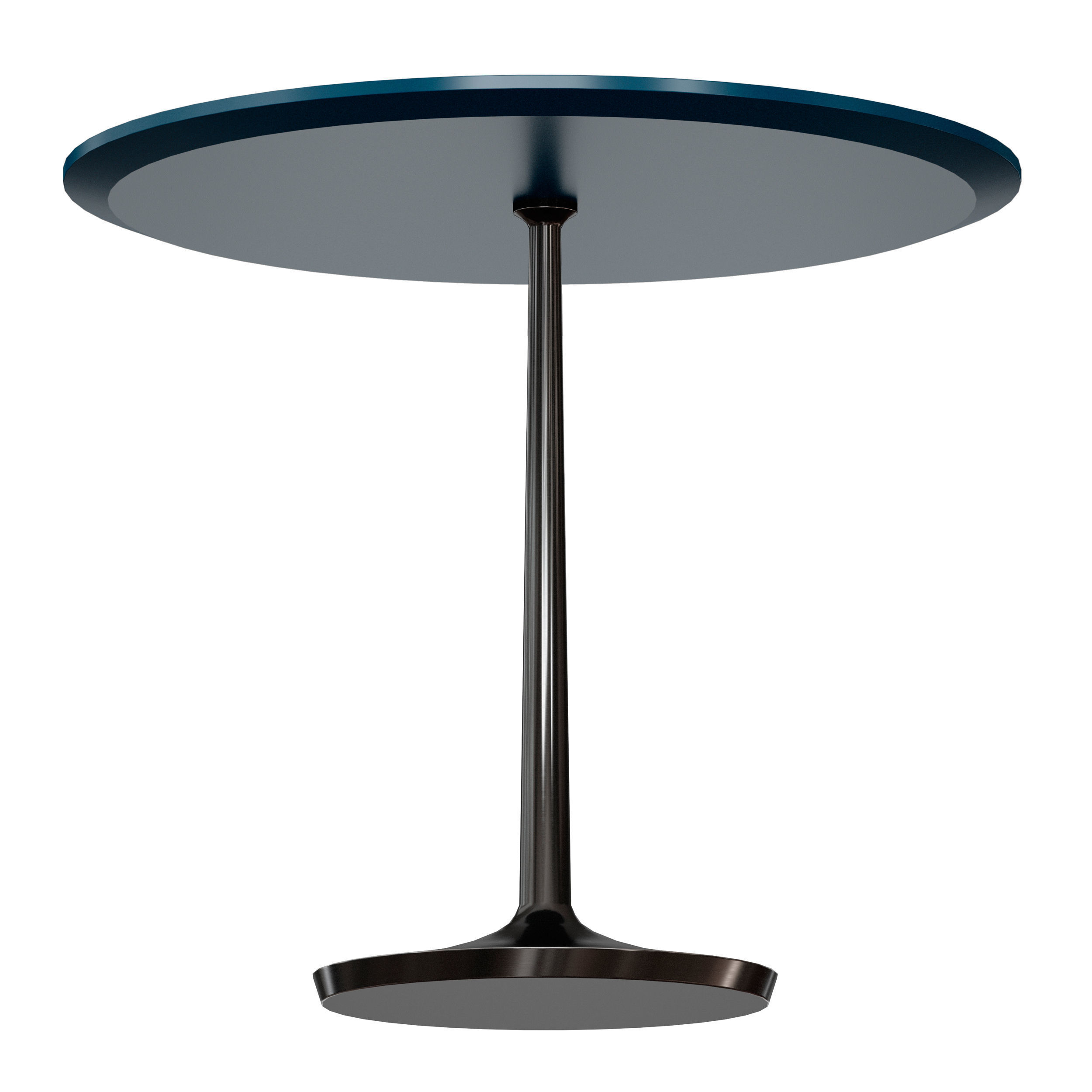Nero 36 Blue Lacquer Dining Table with Matte Black Base 3D model_2