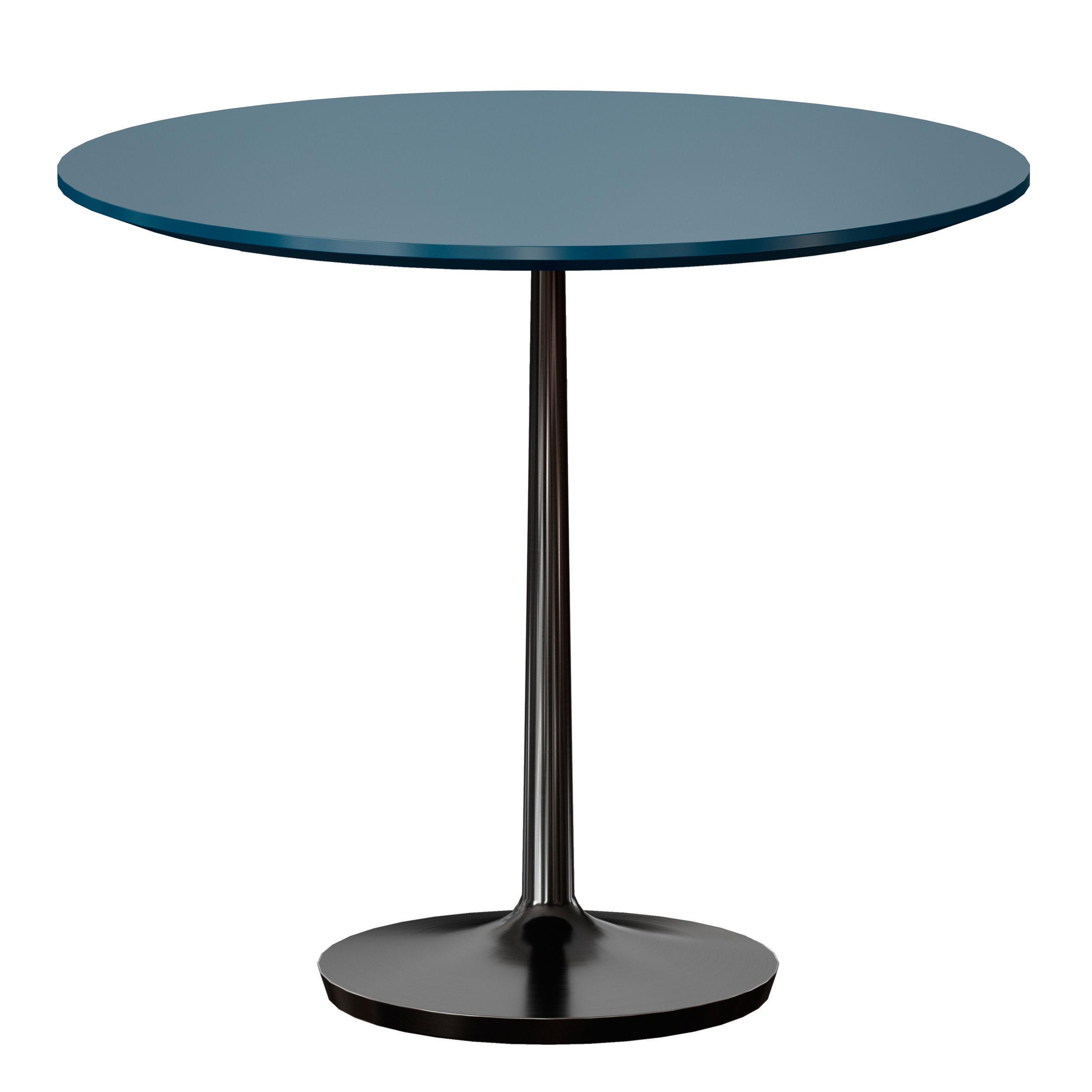 Nero 36 Blue Lacquer Dining Table with Matte Black Base 3D model_8