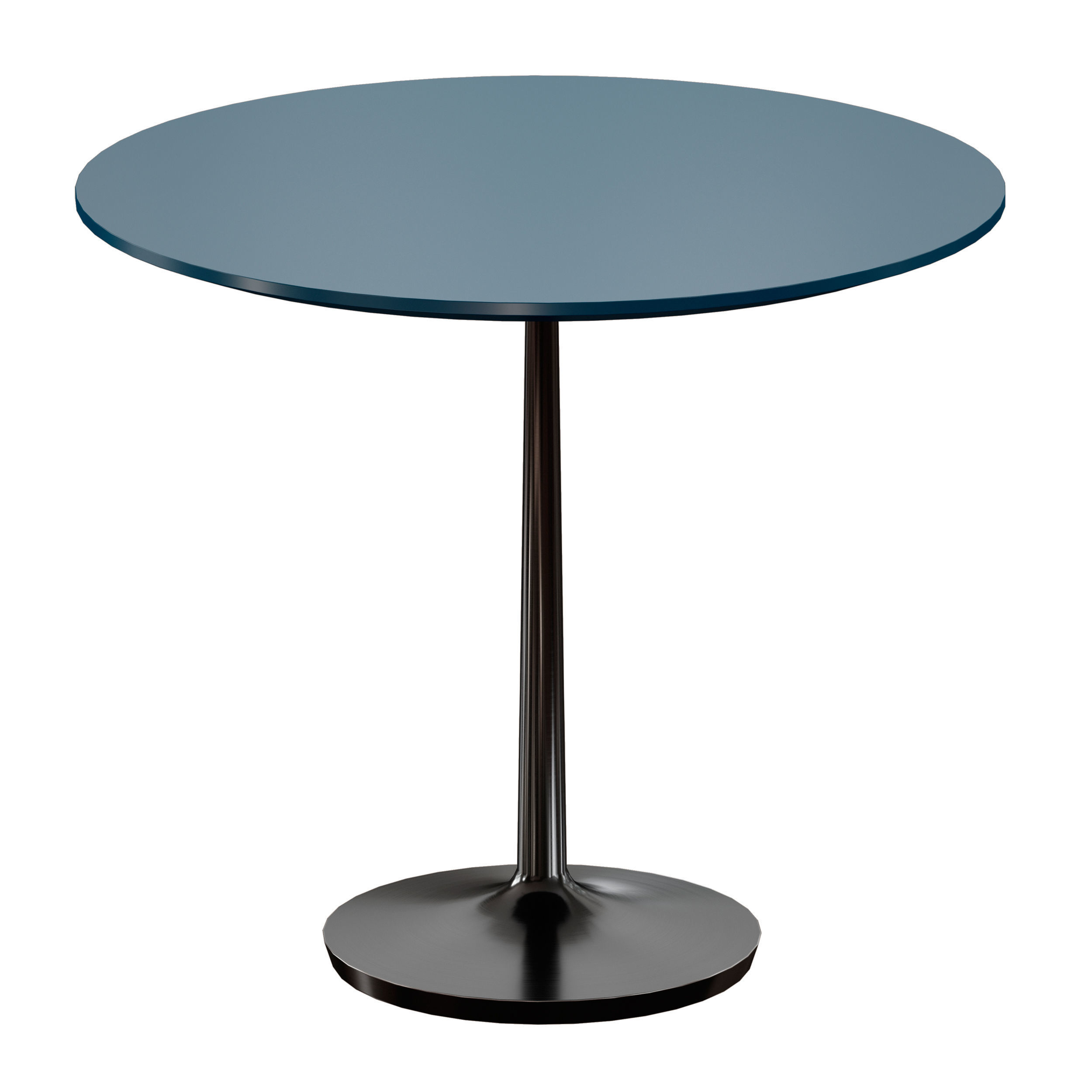 Nero 36 Blue Lacquer Dining Table with Matte Black Base 3D model_6