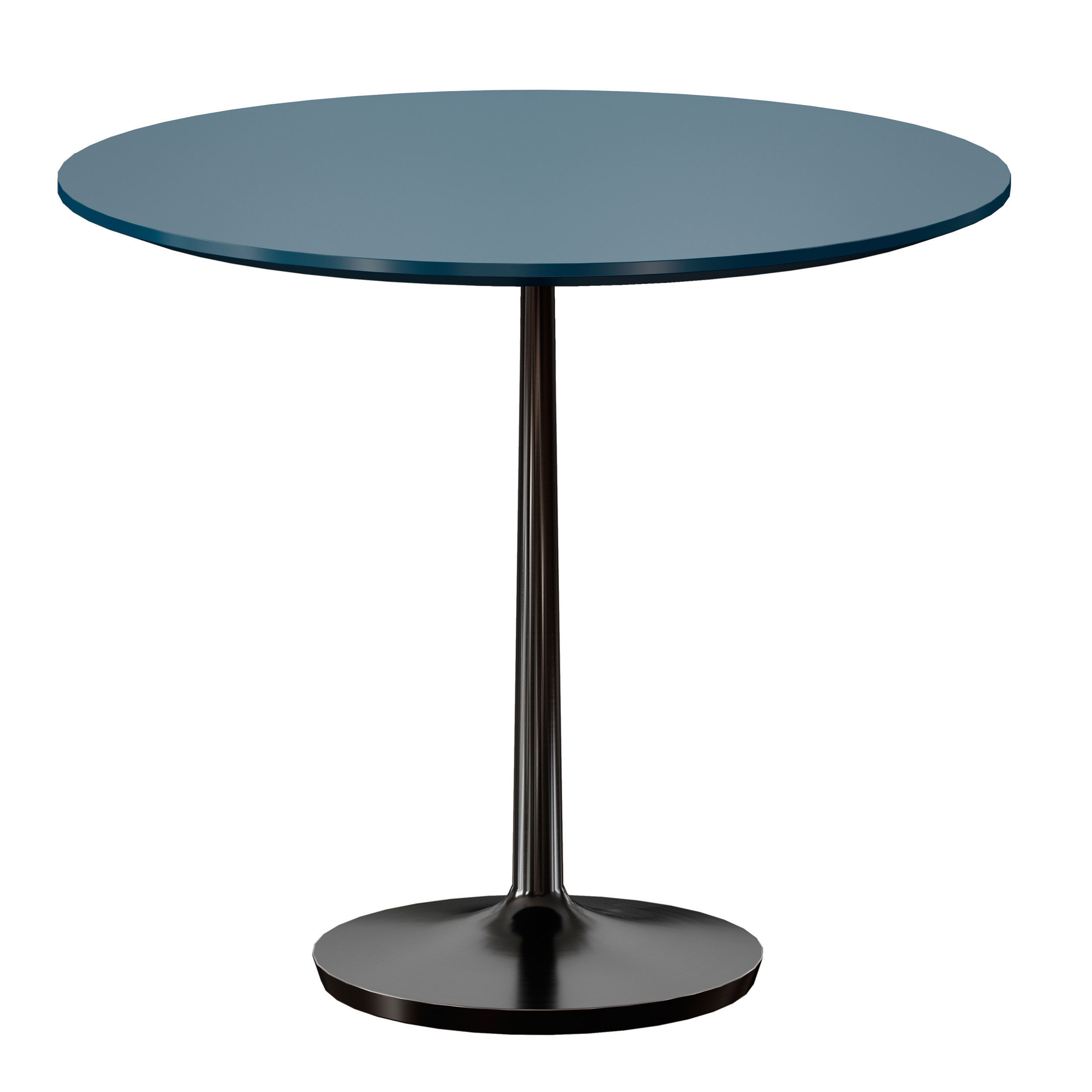 Nero 36 Blue Lacquer Dining Table with Matte Black Base 3D model_5