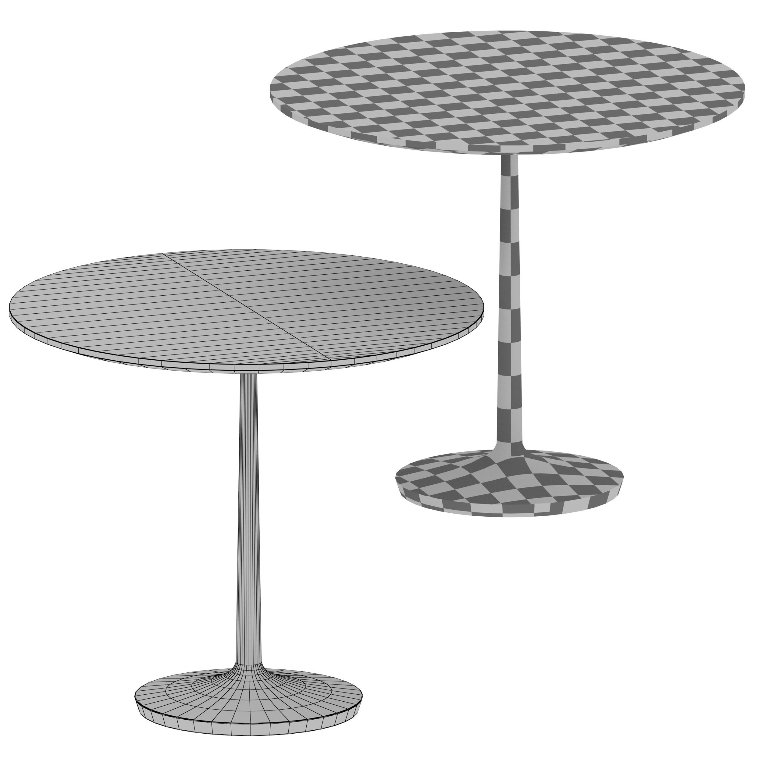 Nero 36 Blue Lacquer Dining Table with Matte Black Base 3D model_10