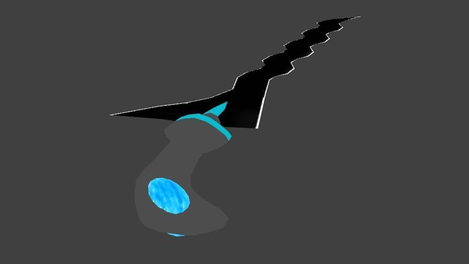 Keris-9 sword Low-poly 3D model_4
