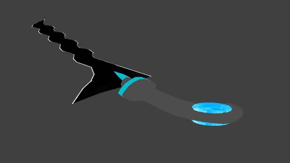 Keris-9 sword Low-poly 3D model_3