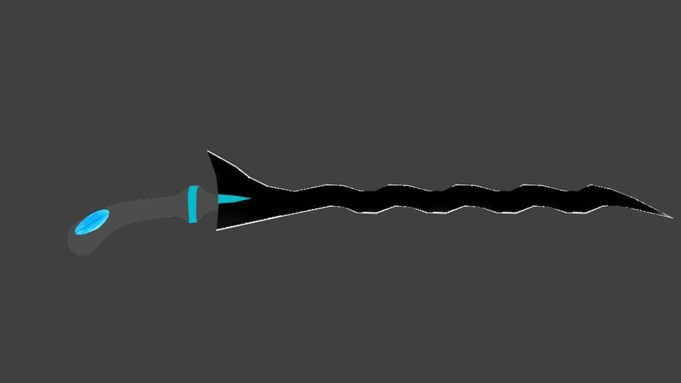 Keris-9 sword Low-poly 3D model_5