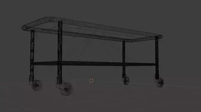 Stretcher table with wheels