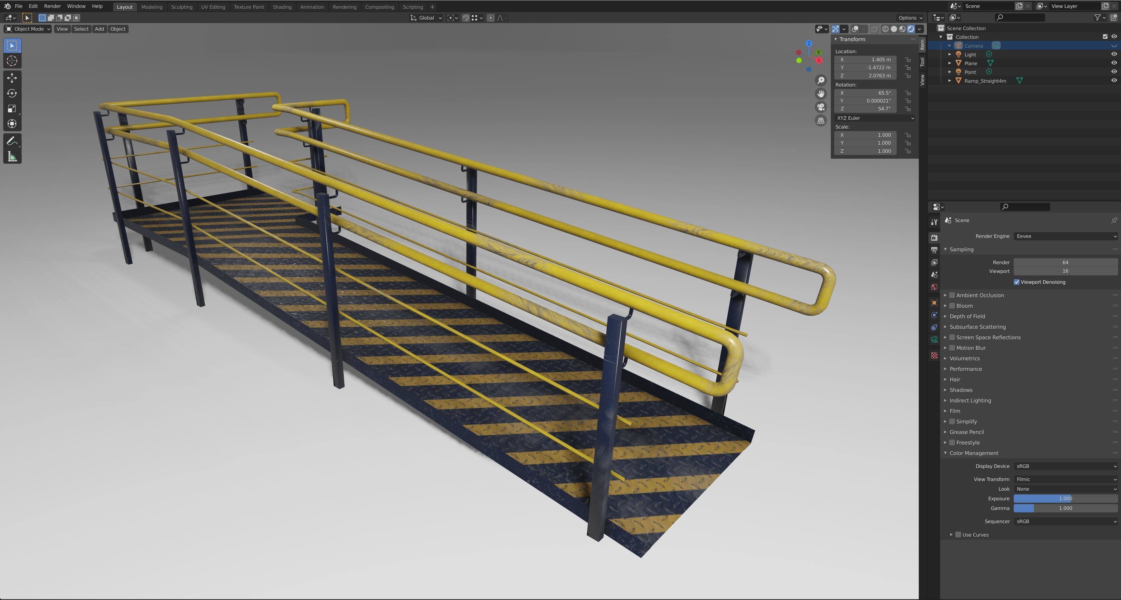 Ramp 01 PBR  Low-poly 3D model_8