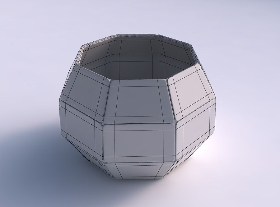 Bowl spheric with huge plates 3D print model_5