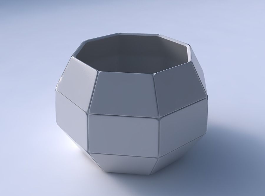 Bowl spheric with huge plates 3D print model_3