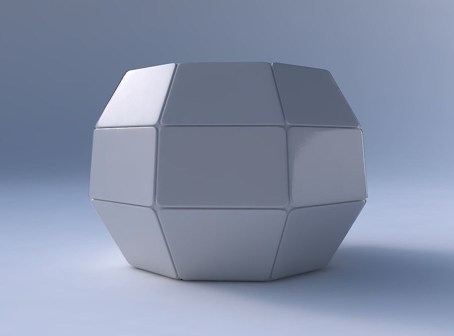 Bowl spheric with huge plates 3D print model_4