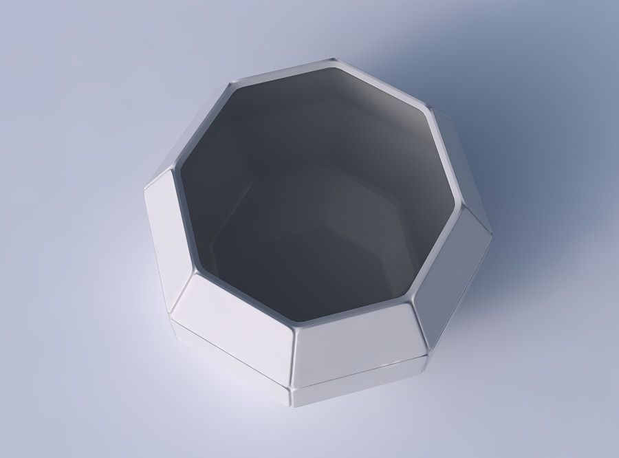 Bowl spheric with huge plates 3D print model_2