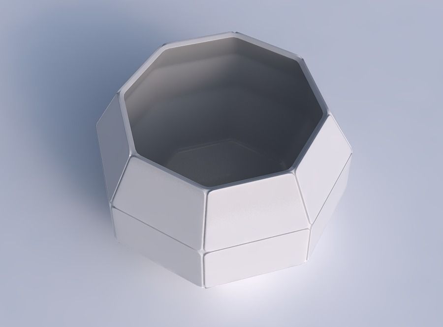 Bowl spheric with huge plates 3D print model_1