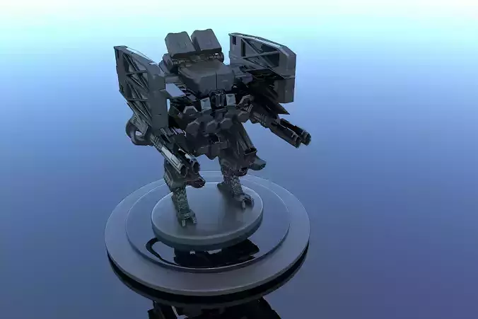 Cyborg Prototype Mecha Robot SciFi 3D model