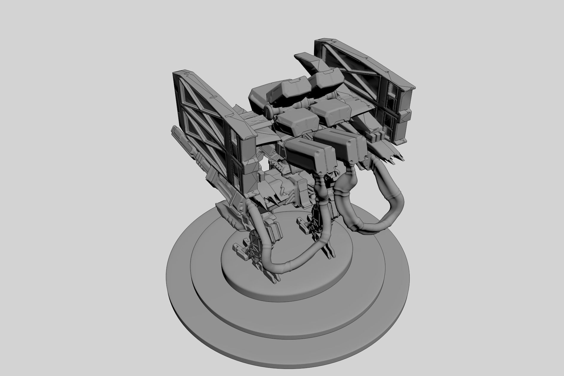 Cyborg Prototype Mecha Robot SciFi 3D model_3