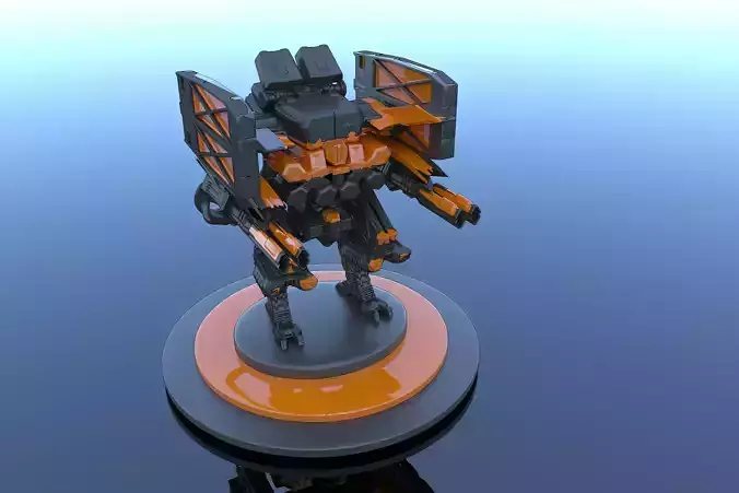 Cyborg Prototype Mecha Robot SciFi 3D model