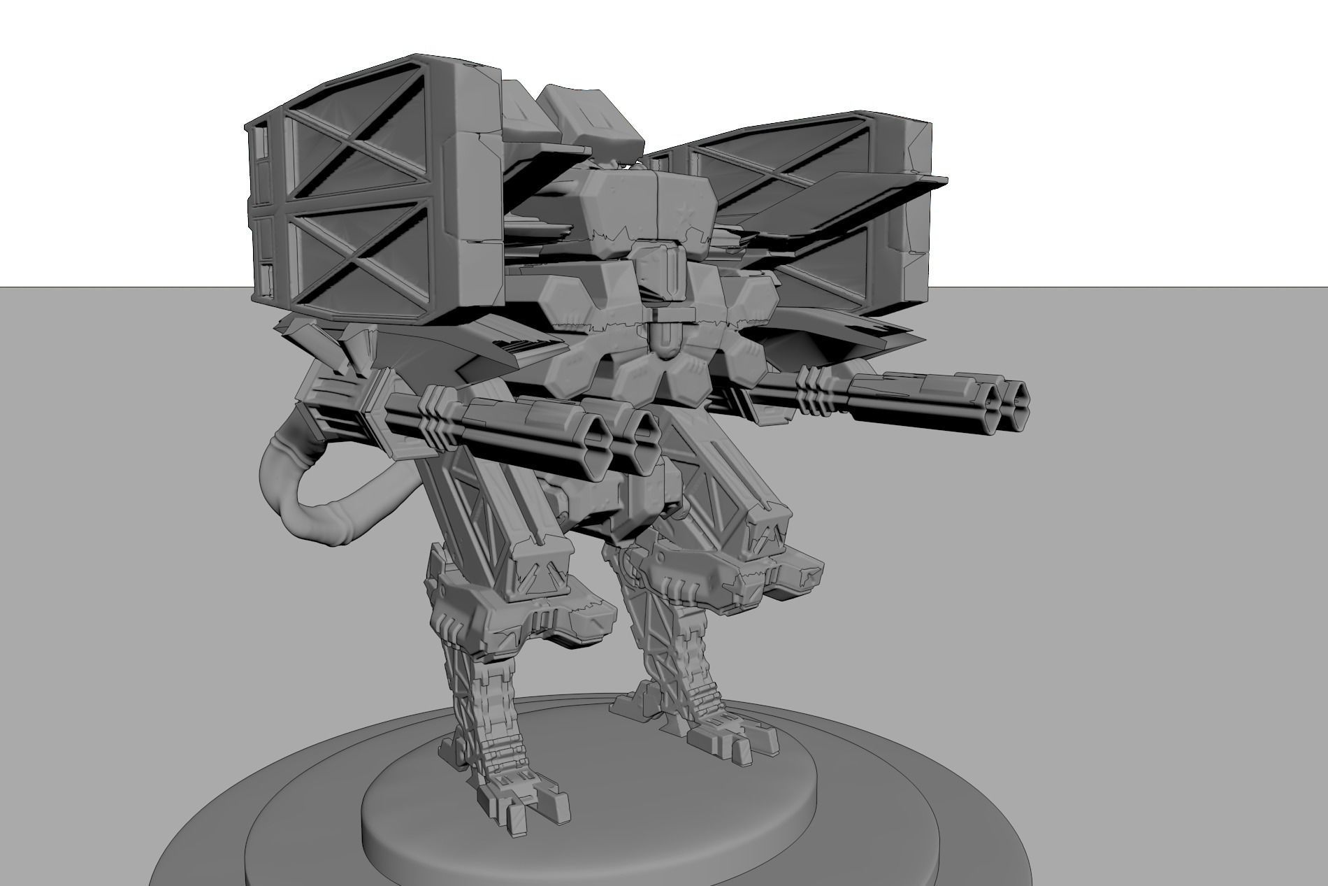 Cyborg Prototype Mecha Robot SciFi  3D model_10