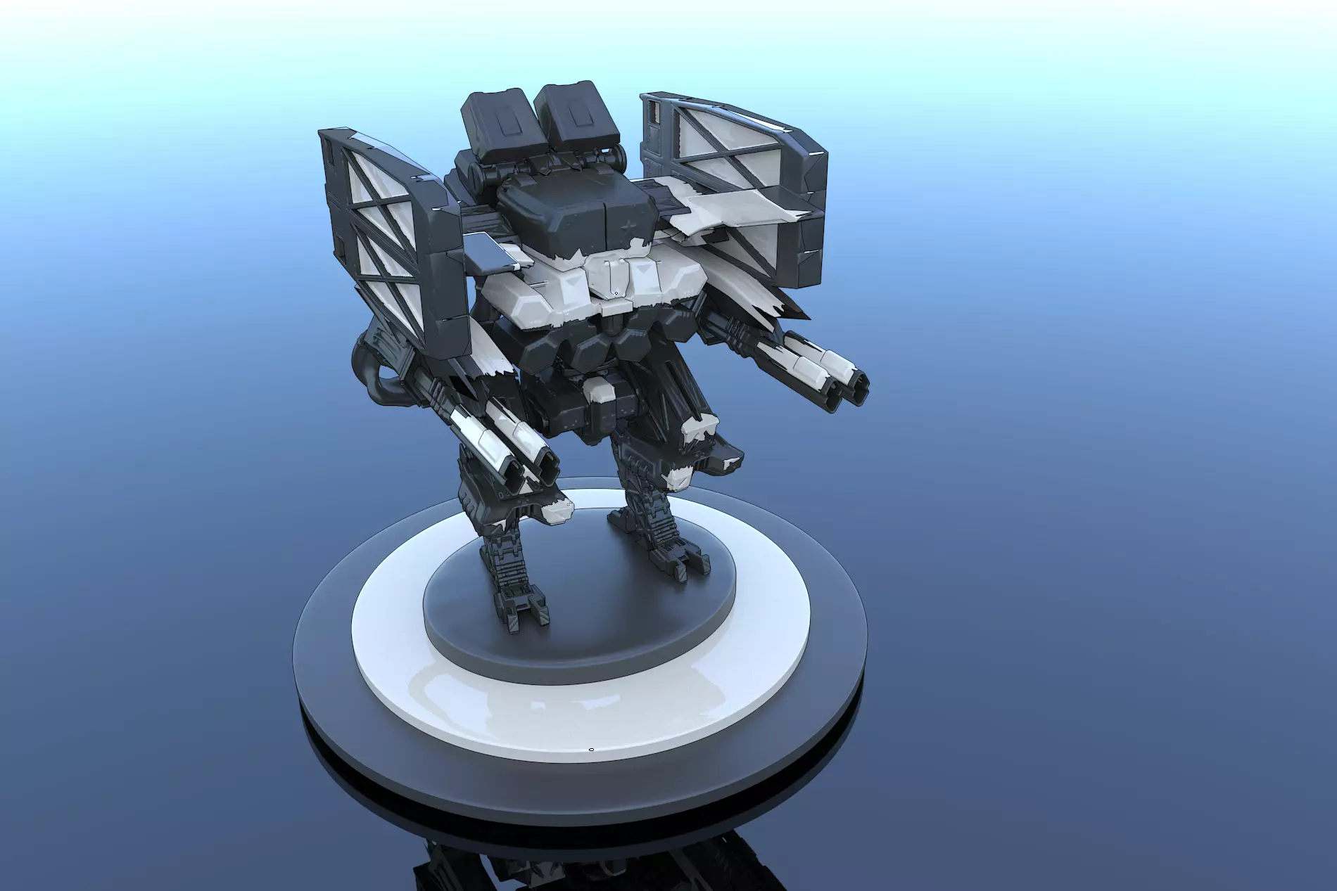 Cyborg Prototype Mecha Robot SciFi  3D model_0