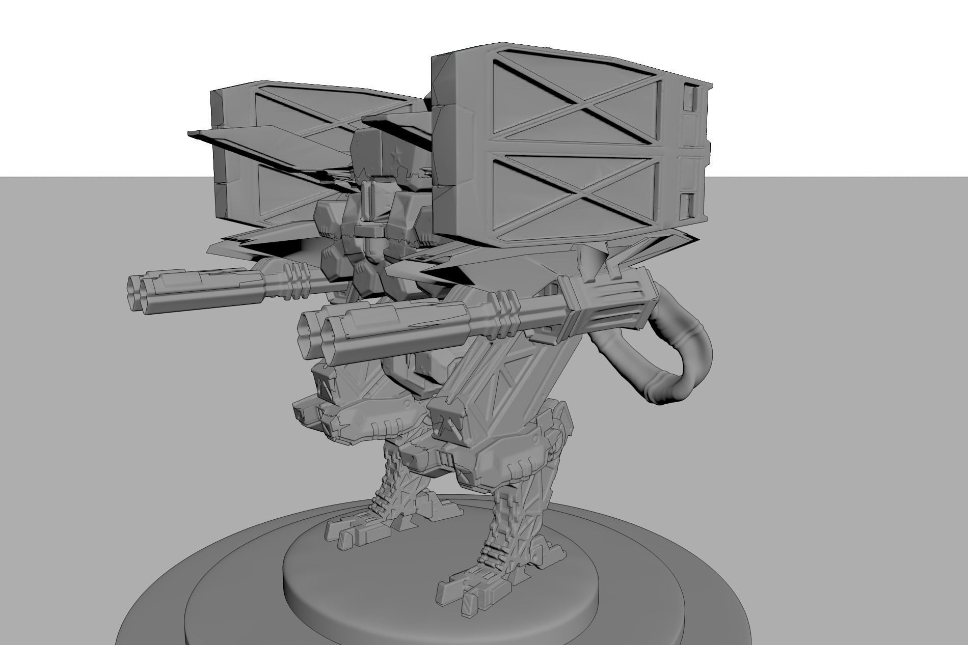 Cyborg Prototype Mecha Robot SciFi  3D model_12