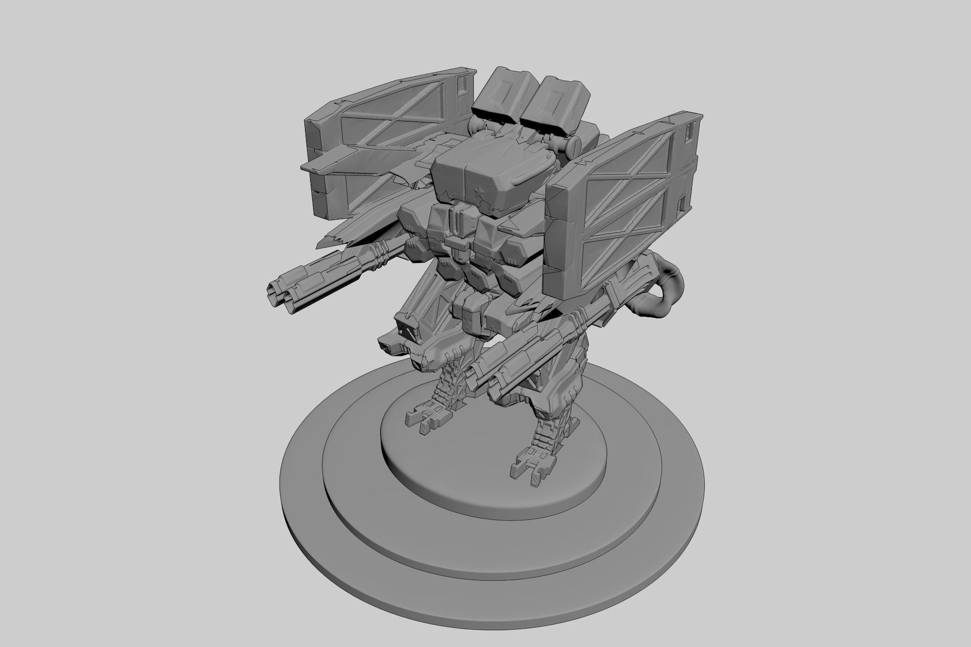 Cyborg Prototype Mecha Robot SciFi  3D model_3