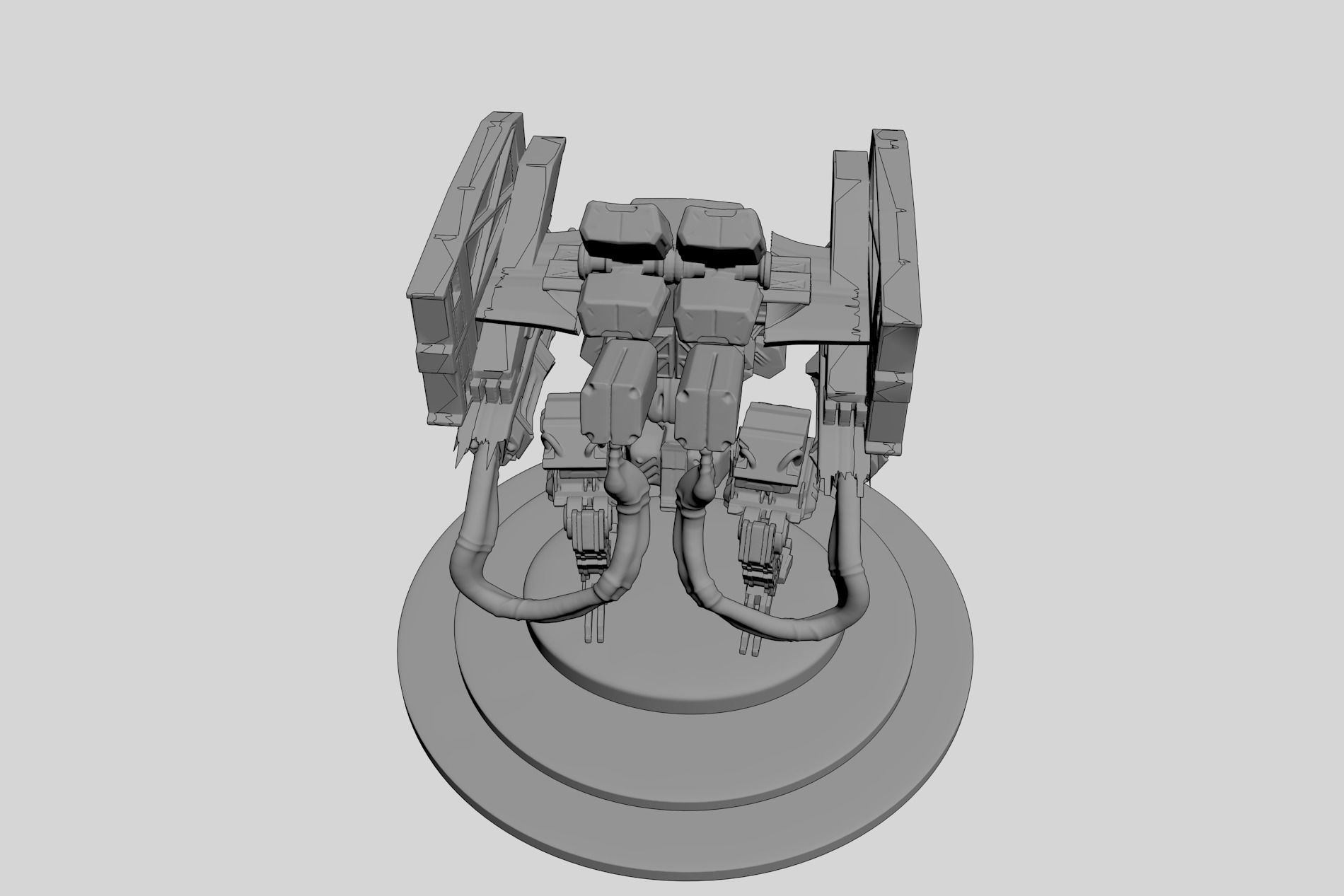 Cyborg Prototype Mecha Robot SciFi  3D model_8