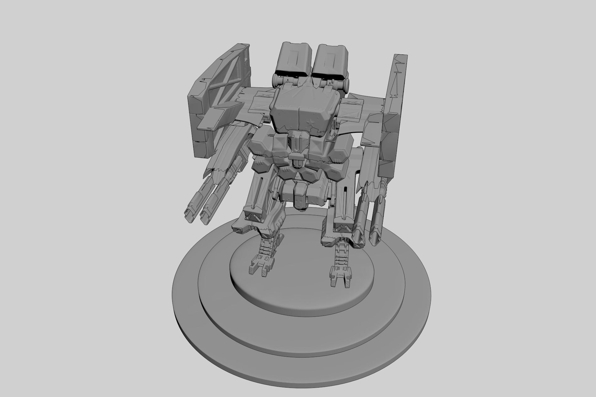 Cyborg Prototype Mecha Robot SciFi  3D model_2