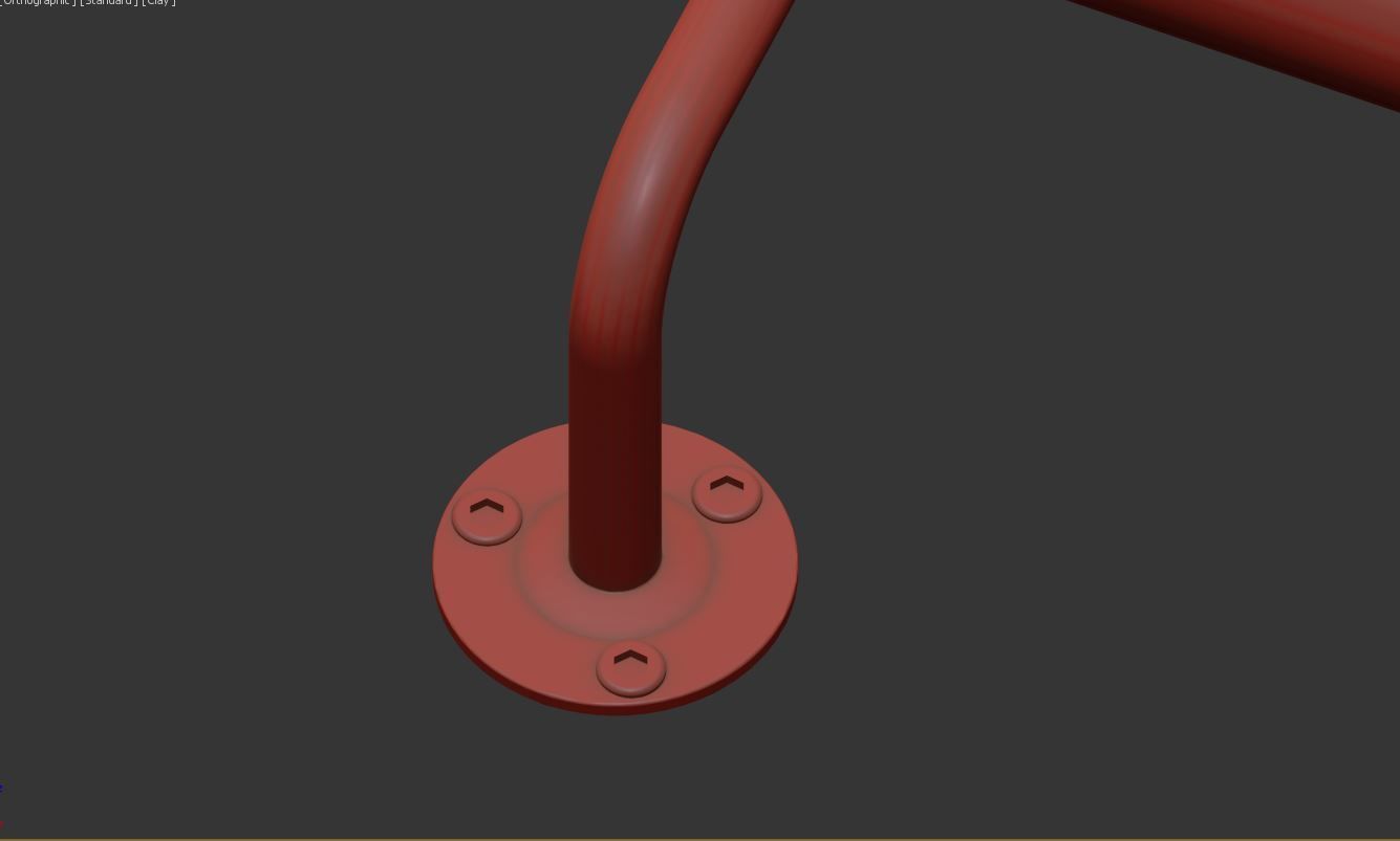 Railing stainless steel 3D model_20