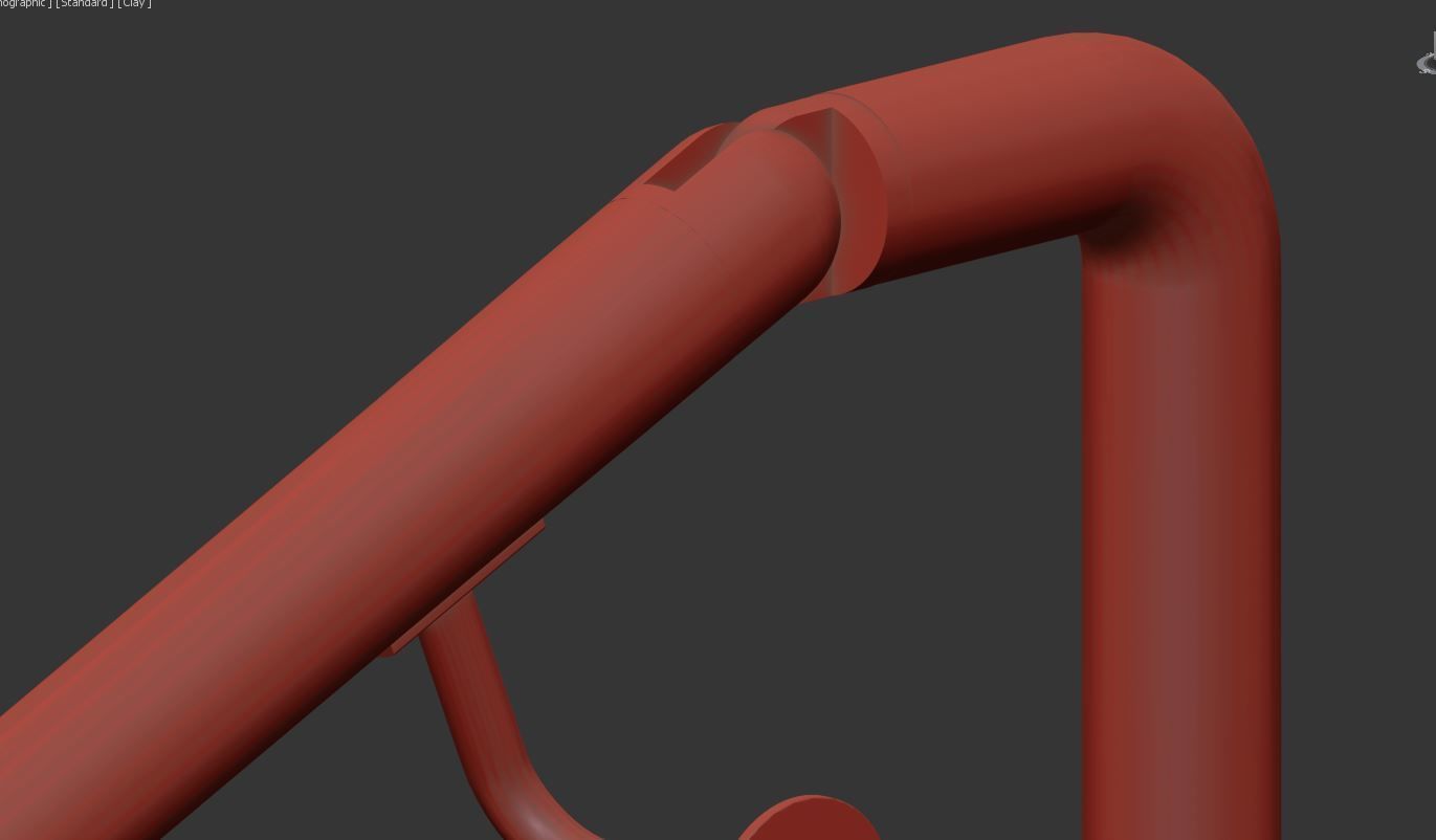 Railing stainless steel 3D model_17