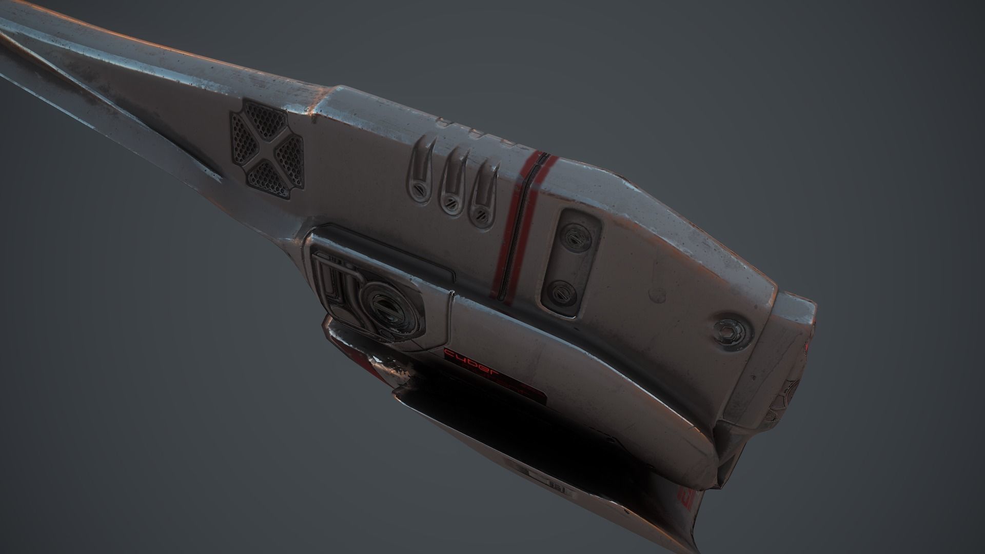 Sci-fi War Drone Low-poly 3D model_14