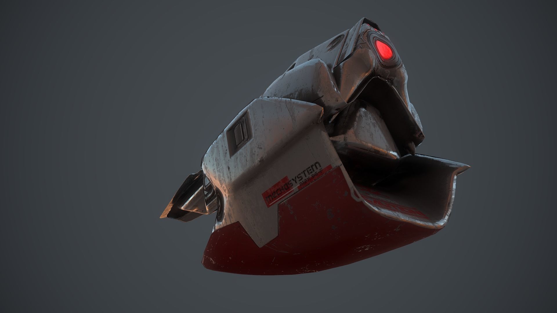 Sci-fi War Drone Low-poly 3D model_13