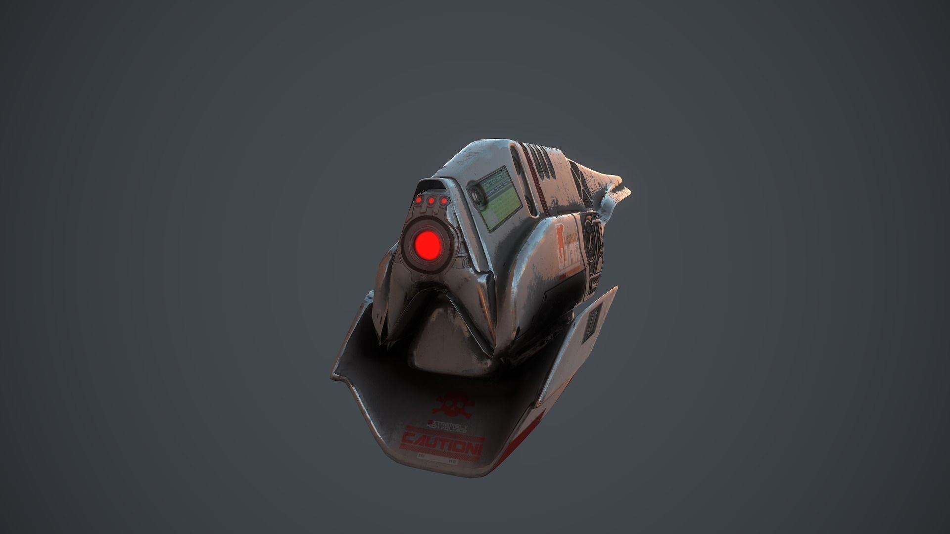 Sci-fi War Drone Low-poly 3D model_17